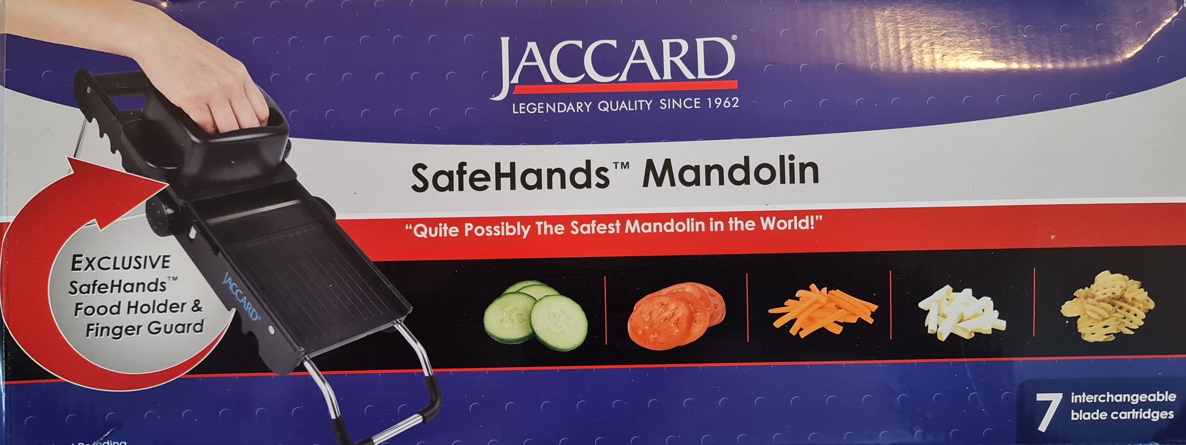 Jaccard Safe Hands Stainless Steel Madolin with 7 Blades